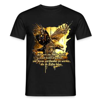Adler Mindset Freiheit Persönlichkeitsentwicklung - Männer T-Shirt - Schwarz - Vorne - AI Model Male 178 light (178cm)