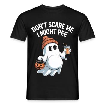 Dont Scare Me I Might Pee - Männer T-Shirt - Schwarz - Vorne - AI Model Male 178 light (178cm)