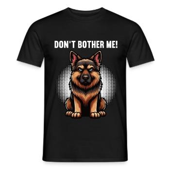 Ne me dérange pas, berger allemand - T-shirt homme - noir - Devant - AI Model Male 178 light (178cm)