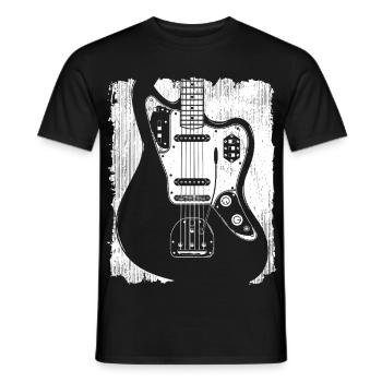 Graffiti-Gitarren-Silhouette - Männer T-Shirt - Schwarz - Vorne - AI Model Male 178 light (178cm)