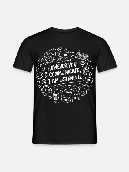 Kommunikations-Zuhörer-Psychologe Prof. Gift - Männer T-Shirt - Schwarz