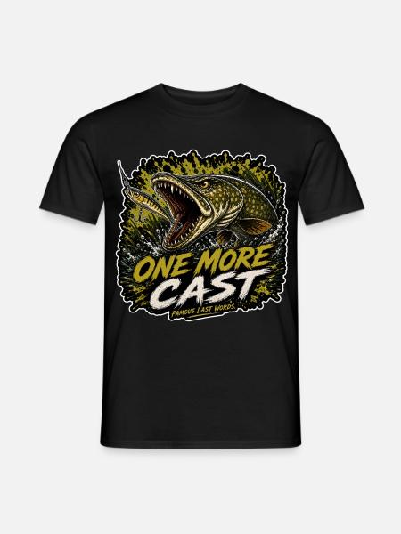 Hechtfischen – noch ein Wurf-T-Shirt - Männer T-Shirt - Schwarz