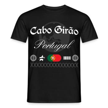 Cabo Girão Portugal Streetwear Reise Souvenir - Männer T-Shirt - Schwarz - Vorne - AI Model Male 178 light (178cm)