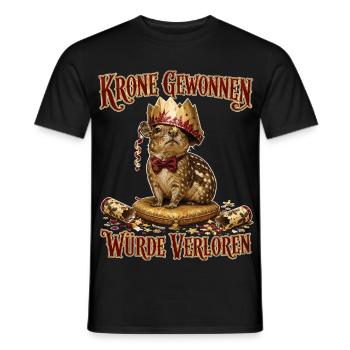 Süßes Paka. Krone gewonnen Würde verloren - Männer T-Shirt - Schwarz - Vorne - AI Model Male 178 light (178cm)