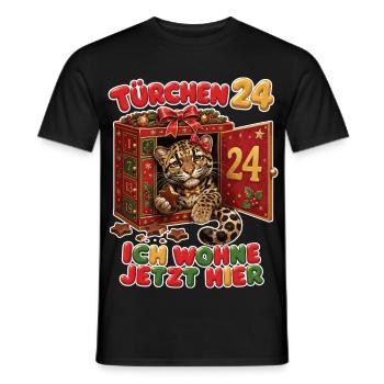 Ich wohne jetzt hier - Männer T-Shirt - Schwarz - Vorne - AI Model Male 178 light (178cm)