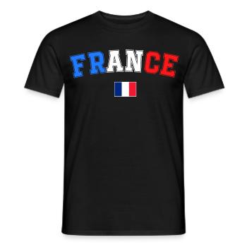 Drapeau France Cadeau Homme Femme France Cadeau - T-shirt homme - noir - Devant - AI Model Male 178 light (178cm)