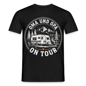 Camping Oma und Opa On Tour Shirt - Männer T-Shirt - Schwarz - Vorne - AI Model Male 178 light (178cm)