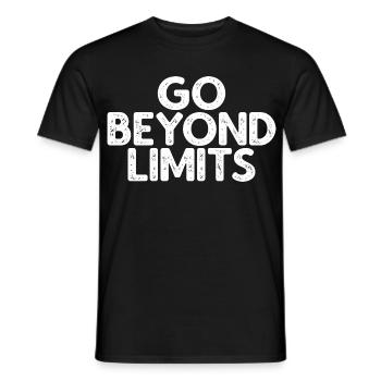 Aller au-delà des limites - T-shirt homme - noir - Devant - AI Model Male 178 light (178cm)
