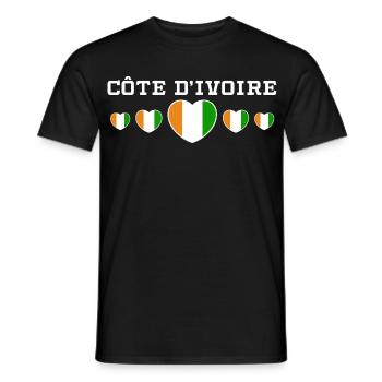 Ivory Coast Pride Cote D'Ivoire Heritage Elephant - T-shirt homme - noir - Devant - AI Model Male 178 light (178cm)