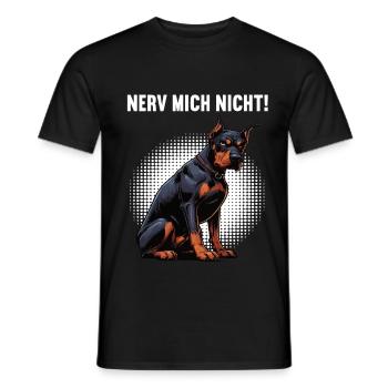 Nerv Mich Nicht Dobermann Dobermannbesitzer  - Männer T-Shirt - Schwarz - Vorne - AI Model Male 178 light (178cm)