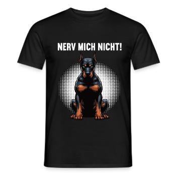  Nerv Mich Nicht Dobermann Dobermannbesitzer  - Männer T-Shirt - Schwarz - Vorne - AI Model Male 178 light (178cm)
