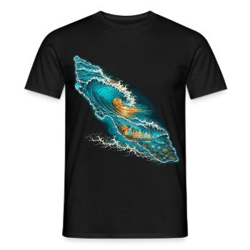 Curacao - Männer T-Shirt - Schwarz - Vorne - AI Model Male 178 light (178cm)
