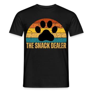 Snackhändler Retro Paw - Männer T-Shirt - Schwarz - Vorne - AI Model Male 178 light (178cm)