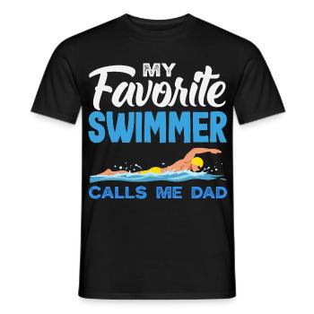 Lustige Schwimmer Sprüche & Schwimmverein Design - Männer T-Shirt - Schwarz - Vorne - AI Model Male 178 light (178cm)