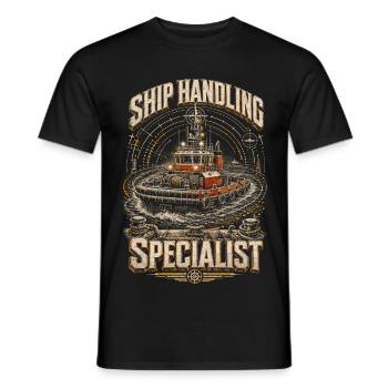 Schleppschiffe Schlepper Ship Handling Specialist - Männer T-Shirt - Schwarz - Vorne - AI Model Male 178 light (178cm)