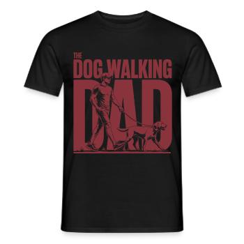 Dog Walking Dad Hunde Papa Shirt - Men's T-Shirt - black - Front - AI Model Male 178 light (178cm)