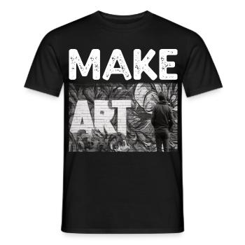 Crée de l’art - T-shirt homme - noir - Devant - AI Model Male 178 light (178cm)