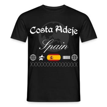 Costa Adeje Spanien Streetwear Reise Souvenir - Männer T-Shirt - Schwarz - Vorne - AI Model Male 178 light (178cm)
