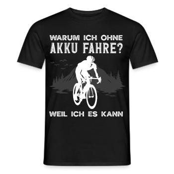 Rennrad Ohne Akku Fahrrad Lustiger Radsport Spruch - Männer T-Shirt - Schwarz - Vorne - AI Model Male 178 light (178cm)