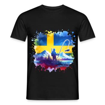 Pêcheurs de Suède - T-shirt homme - noir - Devant - AI Model Male 178 light (178cm)