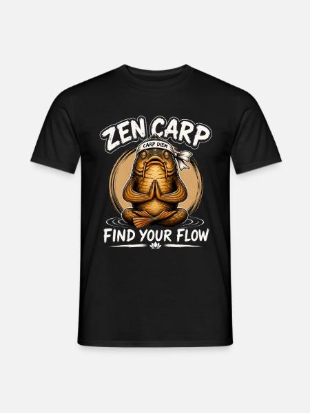 Karpervissen Zen Karper T-shirt - Heren T-shirt - zwart