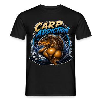 Carp Fishing Carp Addiction - Men's T-Shirt - black - Front - AI Model Male 178 light (178cm)