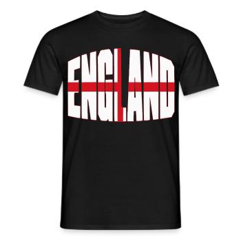 England Football Shirt, English Fan Style - Men's T-Shirt - black - Front - AI Model Male 178 light (178cm)