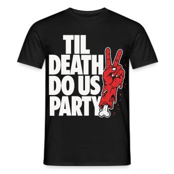 Till Death Do Us Party Zombie - Men's T-Shirt - black - Front - AI Model Male 178 light (178cm)