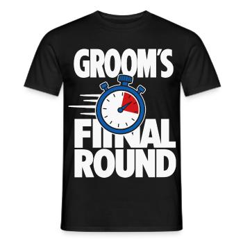 Le chronomètre final du tour du marié - T-shirt homme - noir - Devant - AI Model Male 178 light (178cm)