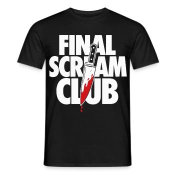 Final Scream Club Horror Design - Men's T-Shirt - black - Front - AI Model Male 178 light (178cm)