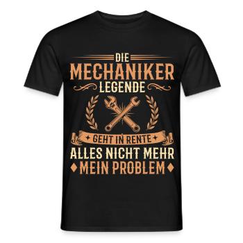 Abschied Mechaniker Legende in Rente - Männer T-Shirt - Schwarz - Vorne - AI Model Male 178 light (178cm)