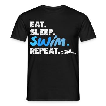 Lustige Schwimmer Sprüche & Schwimmverein Design - Männer T-Shirt - Schwarz - Vorne - AI Model Male 178 light (178cm)