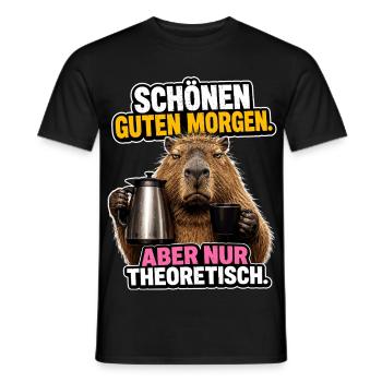 Guter Morgen Nur Theoretisch - Männer T-Shirt - Schwarz - Vorne - AI Model Male 178 light (178cm)