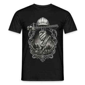 Kranführer Kranfahrer - Männer T-Shirt - Schwarz - Vorne - AI Model Male 178 light (178cm)