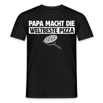 Papa Macht Die Weltbeste Pizza Geschenk Vatertag - Männer T-Shirt - Schwarz - Vorne - AI Model Male 178 light (178cm)