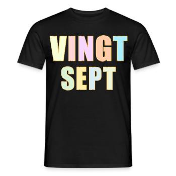 27e anniversaire - Vingt-Sept - T-shirt homme - noir - Devant - AI Model Male 178 light (178cm)
