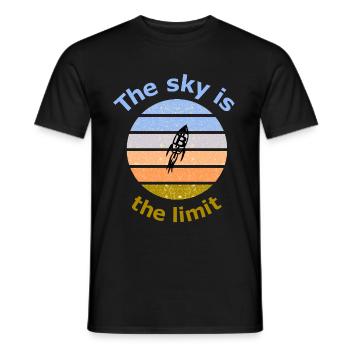 Bitcoin Rocket - Men's T-Shirt - black - Front - AI Model Male 178 light (178cm)