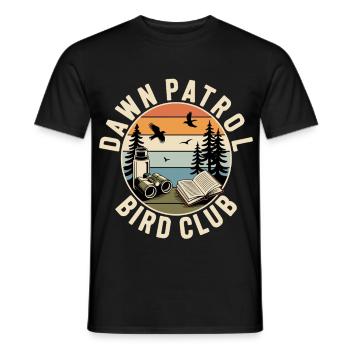 Dawn Patrol Bird Club Logo - Männer T-Shirt - Schwarz - Vorne - AI Model Male 178 light (178cm)