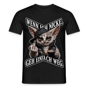 Wenn ich Nicke, Geh einfach weg - Männer T-Shirt - Schwarz - Vorne - AI Model Male 178 light (178cm)