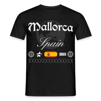 Mallorca Spanien Streetwear Reise Souvenir - Männer T-Shirt - Schwarz - Vorne - AI Model Male 178 light (178cm)