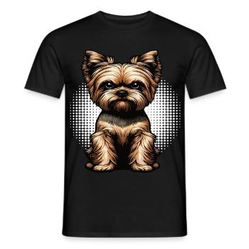 Yorkshire Terrier Yorkie Yorkie Owner Yorkies - Men's T-Shirt - black - Front - AI Model Male 178 light (178cm)