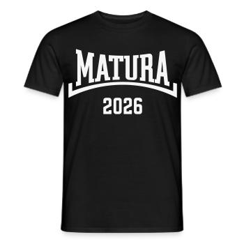 Matura 2026 (Maturant / Matur 26 / Konkav / White) - Männer T-Shirt - Schwarz - Vorne - AI Model Male 178 light (178cm)
