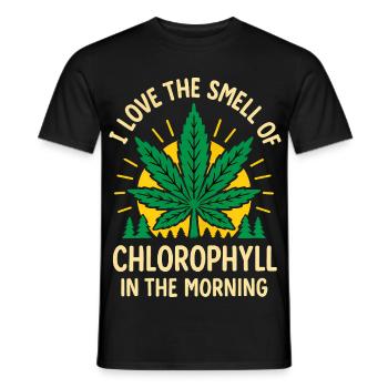 J’adore l’odeur de la chlorophylle le matin - T-shirt homme - noir - Devant - AI Model Male 178 light (178cm)