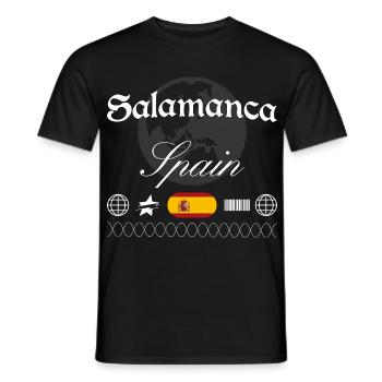 Souvenir de voyage streetwear Salamanque Espagne - T-shirt homme - noir - Devant - AI Model Male 178 light (178cm)
