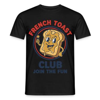 Breakfast French Toast Club Join The Fun - Men's T-Shirt - black - Front - AI Model Male 178 light (178cm)