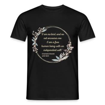 Jane Eyre Quote II - Cute Style - Men's T-Shirt - black - Front - AI Model Male 178 light (178cm)