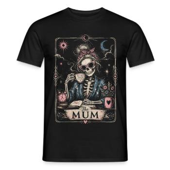 Mode Maman alimenté par le thé et le Chaos Vintage Tarot - T-shirt homme - noir - Devant - AI Model Male 178 light (178cm)