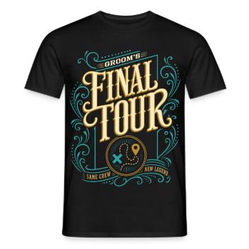Grooms Final Tour JGA Design - Men's T-Shirt - black - Front - AI Model Male 178 light (178cm)