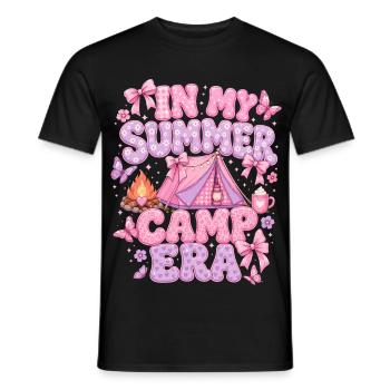 Camping Pink Summer Vacation Style Girl Gift - Men's T-Shirt - black - Front - AI Model Male 178 light (178cm)