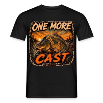 Pêche à la carpe un dernier lancer - T-shirt homme - noir - Devant - AI Model Male 178 light (178cm)